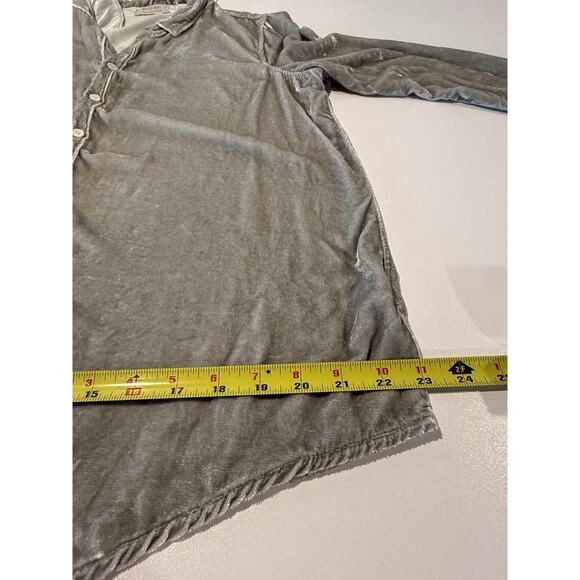 CP Shades + Garnet Hill Romy Velvet Silk Button Down Shirt Sz L Holiday USA $378 - Picture 10 of 11